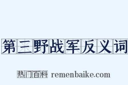 第三野战军反义词是什么意思的图片